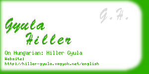 gyula hiller business card